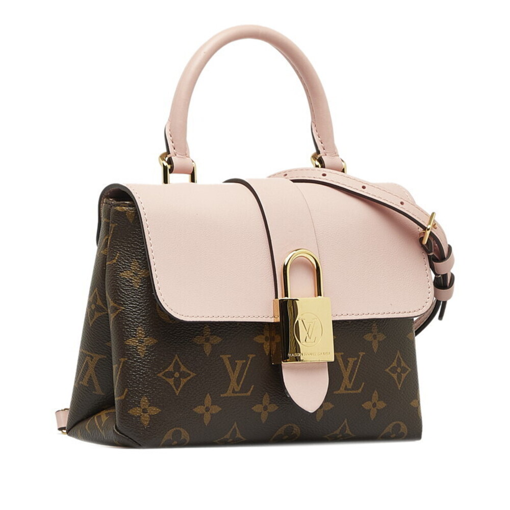 Louis Vuitton Pink Locky Shoulder Leather Monogram Bag Brown Handbag - Picture 3 of 9